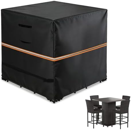 Outdoor Bar Cover Outdoor Dining Table Covers,76"L x 76"W x 45"H by Unknown
