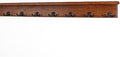 PegandRail Solid Cherry Shelf Coat Rack with Aged Bronze Double Style Hooks - Made in The USA (Mahogany, 37" with 7 Hooks) by PEG+AND+RAIL