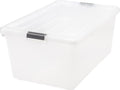 IRIS USA 68 Qt Stackable Storage Bins with Lids, Clear by IRISUSA