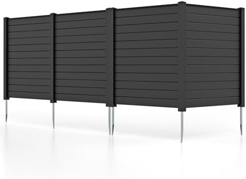 GIANTEX No-Dig Air Conditioner Fence, 4 Panels, 48''W x 48''H, Black by Giantex