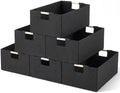 Cinnvoice 6 Pack Fabric Storage Bins for Closet Shelves, 15 x 10.6 x 6 Inch by QinYee
