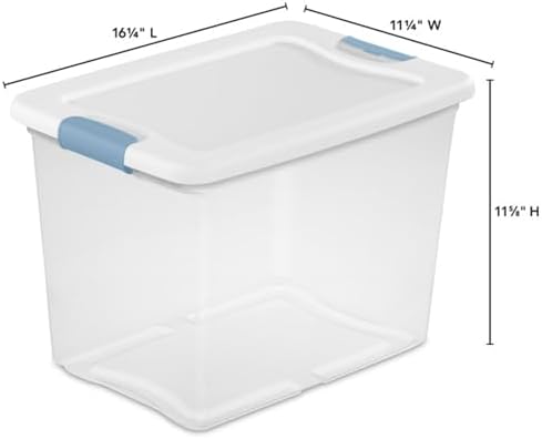 Sterilite Latching Box with Lids for Home and Office, 25 Quart, 24-Pack - Image 2