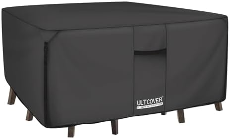 ULTCOVER Waterproof Patio Furniture Cover 74L x 74W in, Black by ULTCOVER