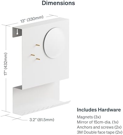 Key Holder Wall Mount and Mail Organizer - Hide Your Mail with a Modern and Minimal Look (White) - Image 3