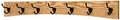 Oak Curved Back Wall Mounted Coat Rack - Bronze Hooks - Made in The USA (Golden Oak, 36" x 4.5" - 7 Hooks) by PEG+AND+RAIL