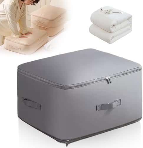 Ultra Space Saving Self Compression Organizer, Space Saver Bags Blanket Compression Bag Storage, Self Compression Moving Organizer Bags for Comforters,Clothes, Blankets (Grey, X-Large) by GLOCALL
