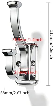 10 Pack 4-1/2inch Polished Chrome Coat Hooks - Image 2