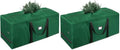 BALEINE 7.5 ft Christmas Tree Storage Bag, Heavy Duty 900D Oxford Fabric with Reinforced Handles and Dual Zippers Wide Opening, Extra Large Storage Container (Green) (Pack of 2) by BALEINE