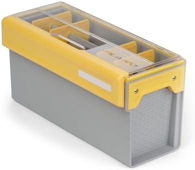 Plano EDGE Premium Spinnerbait Tackle Utility Box, Clear and Yellow, Rust-Resistant Storage, Waterproof Tackle Tray Organizer for Buzz Baits, Swimbaits, and Crankbaits by PLANO%C2%AEOutdoors