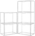 LXLXXL Acrylic Box Display Case, 5-Pack XL Stackable Storage Bins with Lid by LXLXXL