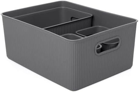 Tatay Storage Basket Baobab 29.4x38.5x16 cm Set of 4 Organiser Boxes by TATAY