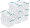 8-Pack Stackable Clear Storage Bins with Lids, 14-Qt Storage Box by Parlynies