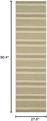 SAFAVIEH Washable Rug Outdoor Courtyard Collection - 2'3" x 6'7" Runner, Beige & Sweet Pea, Non-Shedding & Easy Cleaning, Ideal for Patio, Entryway, Mudroom, Hallway, Kitchen (CY6062-218) - Image 2