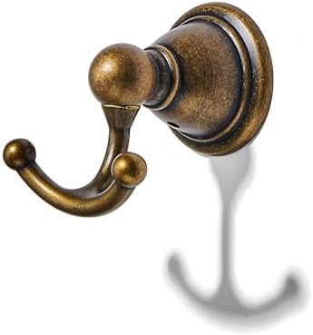 khtumeware 4 Pack 2-1/2 inch Antique Brass Vintage Towel Hooks by khtumeware