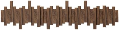 Wooden Coat Hooks Wood Wall Mounted Piano Coat Rack Flip Down Hook Rack Coat Rack Wall MountMulti Functional Space Saving Wall Organizer(Walnut,78cm/31) by Unknown