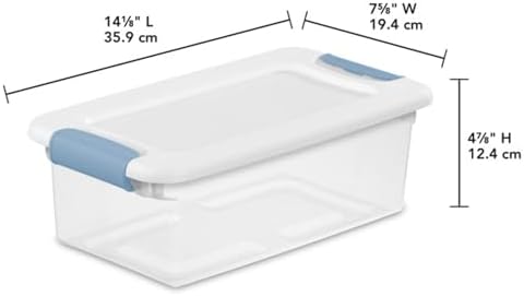 Sterilite Latching Box with Lids for Home and Office, 6 Quart, 12-Pack - Image 2