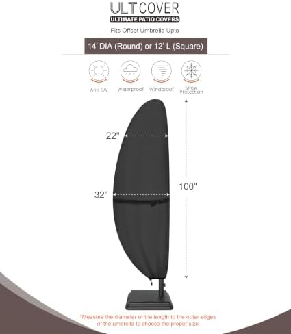 ULTCOVER Waterproof Patio Cantilever Offset Umbrella Cover - Image 3