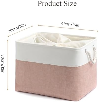 16x12x12 In Foldable Fabric Large Storage Bins with Handle 3 Pack - Image 4