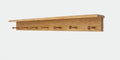 Oak Shaker Peg Rack with Shelf (Golden Oak, 41" with 7 pegs) by PEG+AND+RAIL