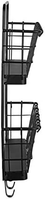 Spectrum Diversified Vintage Wall Mount Office or Entryway 2-Tier Letter Holder Organizer & Key Rack, One, Black (A14610) - Image 5