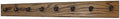 PegandRail Oak Wall Mounted Coat Rack with Aged Bronze Singular Style Hooks 4.5" Ultra Wide (Walnut, 41" x 4.5 with 8 Hooks) by PEG+AND+RAIL