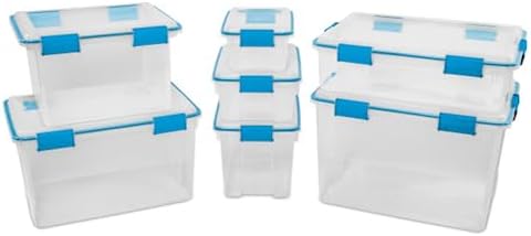 Sterilite 24-Pack Gasket Box, Weather-Resistant Storage Bins with Latching Lids, 7.5 Quart - Heavy-Duty Organizing Containers for Closet, Bathroom, and Office - Image 7
