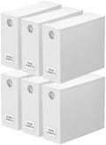 SpaceAid 6 Pack Bed Sheet Organizers and Storage, Foldable Sheet Organizer for Linen Closet, Sheets Set Folder Keeper with Window XL (Queen & King Size) Bedding Container, (White, 6 Pack) by SpaceAid