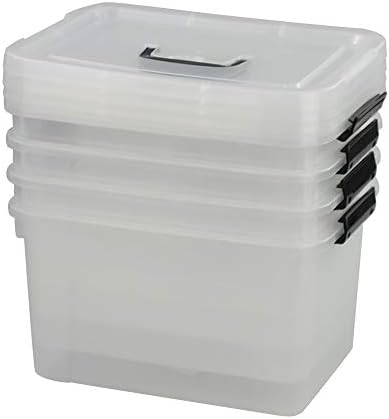 10 L Clear Plastic Storage Box with Latch and Handle, 4-Pack - Image 7
