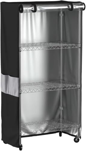 Wire Shelving Storage Cover Waterproof Dustproof Clear Window 600D 36x18x72 by MOLLYAIR