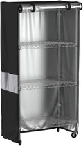 Wire Shelf Cover 36x18x54 600D Waterproof Dustproof Rack Cover Clear Window by MOLLYAIR
