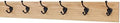 PegandRail Oak Wall Mounted Coat Rack with Bronze Hooks (Natural, 30.5" x 4.5" with 6 Hooks) by PEG+AND+RAIL
