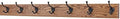 PegandRail Oak Coat Rack with Oil Rubbed Bronze Hat & Coat Style Hooks (Chestnut, 36" x 3.5 with 7 Hooks) by PEG+AND+RAIL