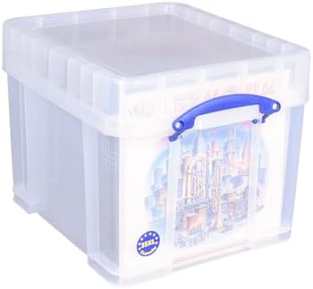 Really Useful Box 35 Liter Storage Container with XL Snap Lid, Clear - Image 6
