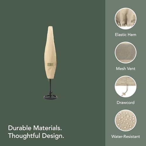 Covermates Elite Outdoor Patio Umbrella Cover – 8-13' Diameter, Khaki - Image 4