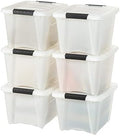 IRIS USA 6-Pack 19 Quart Storage Bins with Lids, Pearl by IRISUSA
