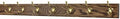 Solid Oak Coat Rack with Solid Brass Hat and Coat Style Hooks - Made in The USA (Walnut, 36" x 3.5 with 7 Hooks) by PEG+AND+RAIL