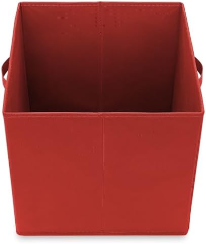 Casafield Set of 12 Collapsible Fabric Cube Storage Bins, Red - 13" Foldable Cloth Baskets for Shelves, Cubby Organizers & More - Image 4