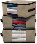 Covers & All Storage Bags, 90 litres Large size Space Saver bags Heavy Duty Storage Organizer Multipurpose, 12 Oz Waterproof UV-Resistant & Tear-Proof (Pack of 3, Beige) by CoversAll