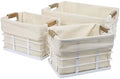 happimess Callan 3-Piece Industrial Wire Nesting Baskets 15", White by Happimess