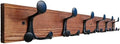 SKOLOO 36-Inch Wood Coat Rack Wall Mount with 6 Triple Hooks - Ideal for Family Entrances, Classrooms, and Pet Supplies Storage - Perfect Coat Hooks for Wall,Charred Golden Brown by SKOLOO