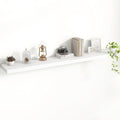 Acovy 55 Inch Floating Shelves, 8 Inch Deep Floating Shelves for Wall, Hanging Shelf with Invisible Brackets, Deep Shelves for Bathroom, Bedroom, Living Room, White, Set of 1 by Acovy