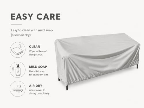 Treasure Garden X-Large Sofa Cover, 300D Polyester Outdoor Deep Seating Patio Sofa Cover, Water Resistant, UPF50+ UV Protection, Elastic Hem, Cinch Lock, Built-In Pouch & Storage Bag - Image 7