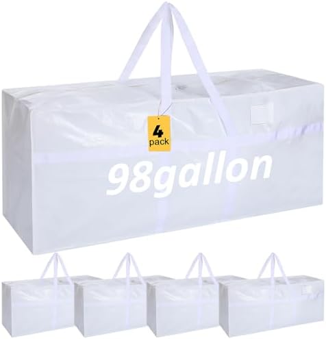 Windyun 4 Pack 98 Gallon Extra Large Moving Bags XXL Heavy Duty Storage Bag by Windyun