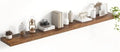 Acovy 72 Inch Floating Shelves, 8 Inch Deep Floating Shelves for Wall, Hanging Shelf with Invisible Brackets, Deep Shelves for Bathroom, Bedroom, Living Room, Brown, Set of 1 by Acovy