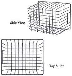 Slideep Wire Metal Basket Bin Storage Baskets Modern Farmhouse Food, Vegetable, Shampoo, Clothes, Fruits Storage Organizer Basket for Kitchen Pantry Bathroom Black 3 Packs - Image 6