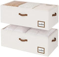 StorageWorks 10 Inch Tall Under Bed Storage Containers with Clear Lid by StorageWorks