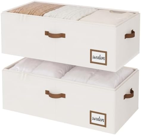 StorageWorks 10 Inch Tall Under Bed Storage Containers with Clear Lid by StorageWorks