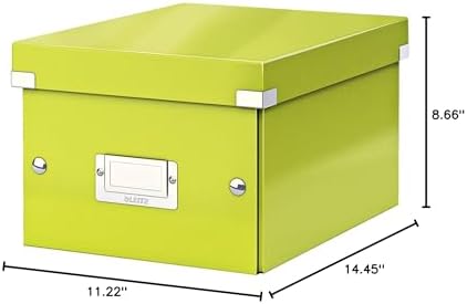 Leitz A5 Storage Box, Click and Store Range 60430001 - Small, Green Storage Box A5 - Image 7