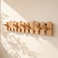 Coat Hanger Wall Mount, Solid Beech Wooden Hooks, Natural, 10 Hooks by Unknown