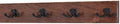 Solid Cherry Wall Mounted Coat Rack - Oil Rubbed Bronze Double Style Coat Hooks - Made in the USA (Mahogany, (20" x 3.5" with 4 Hooks) by PEG+AND+RAIL
